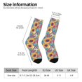 thumbnail image 2 of Sigee colorful Skull sunflower for Contrast Design Soft Moisture-Wicking Socks Crew Casual Athletic Stretchy Loose Middle Tube Socks, 2 of 6