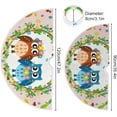 thumbnail image 3 of FMSHPON Valentine's Day Lovely Owl Xmas Christmas Tree Skirt Stand Mat for Holiday Party Decoration Indoor Outdoor 36 inches, 3 of 6