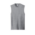 thumbnail image 4 of Port & Company Men's Sleeveless Core Cotton Athletic T-Shirt Athletic Heather Small, 4 of 5