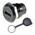 thumbnail image 2 of Bunblic HDMI Panel Mount Coupler Shielded Portable HDMI Round Pass through Connector Black, 2 of 5
