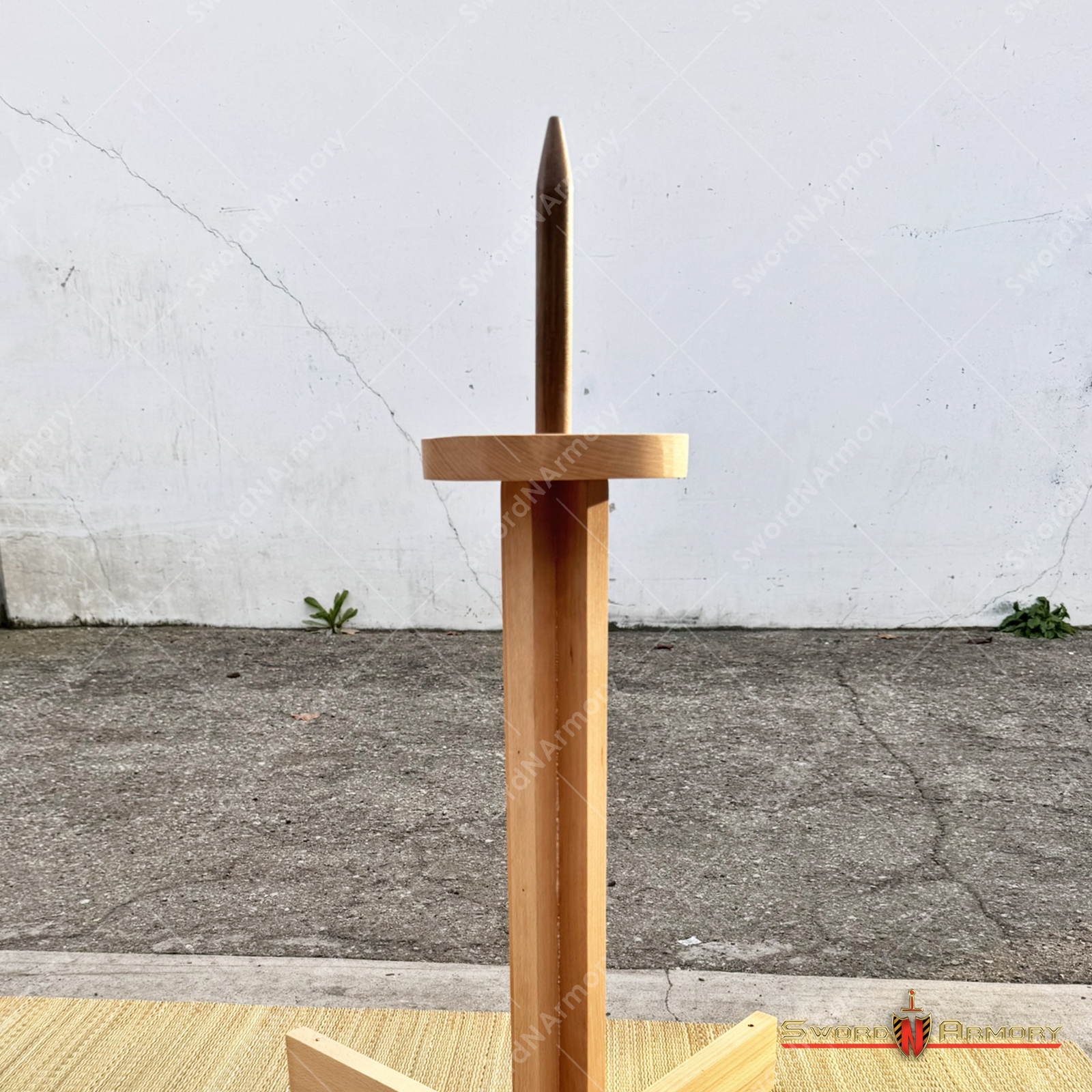 Tameshigiri Sword Test Cutting Stand Oak for Japanese Samurai Katana Wakizashi
