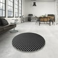 thumbnail image 4 of Ahgly Company Machine Washable Indoor Round Transitional Night Black Area Rugs, 4' Round, 4 of 7