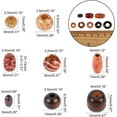 thumbnail image 2 of Natural Wood Beads Barrel & Round & Oval 8~15x5~12mm Hole: 2~4mm 100g/Bag, 2 of 7