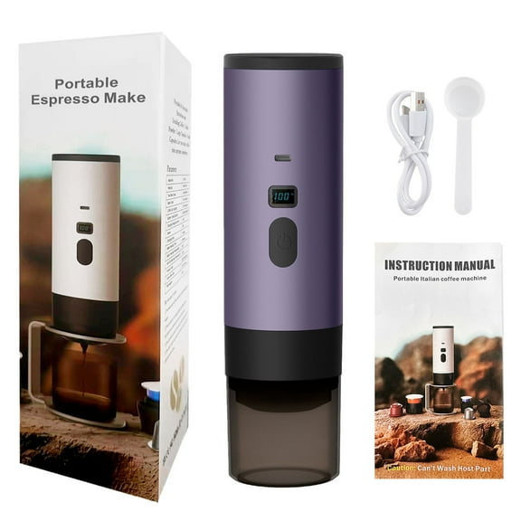 3 In1 Portable Coffee Maker 72W Portable Coffee Maker 12V Machine Rechargeable Portable Coffee Maker USB Coffee Maker Water Reservation 90ml