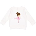 thumbnail image 2 of Inktastic Ballerina, Ballet Girl, Ballet Dance, Brown Hair Toddler Sweatshirt, 2 of 4