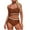 Coffee, variant on Womens Bikini Set Black 2 Piece Beach High Support Colorblock Bikini Sets Womens Bikini Swimsuits M