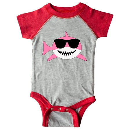 

Inktastic Cute Pink Shark with Sunglasses Gift Baby Boy or Baby Girl Bodysuit