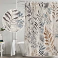 thumbnail image 4 of Farmhouse Leaves Shower Curtain Set - Standard 72" x 72" Washable Bathtub Curtain with 12 Hooks, Pastoral Vintage Flowers Botanical Waterproof Fabric Stall Shower Curtains for Bathroom/Bathtub Décor, 4 of 6