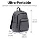 thumbnail image 3 of Mochila con altavoz Bluetooth Super Real Business con altavoces de 20 vatios y subwoofer para fiestas, festivales y playa. Recargable, funciona con iPhone y Android (gris), 3 of 5