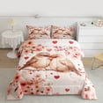 thumbnail image 2 of Homewish Kawaii Couple Bird Bedding Comforter Set, Romantic Love Heart Twin Comforter Sets, Pink Cherry Blossoms Reversible Bedding Set, Lightweight Room Decor, 2 Pieces, 2 of 8