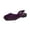 Purple, variant on Miqool Square Toe Faux Leather Loafers for Women Low Block Heel Slip On ankle Strap Casual Dress Shoes