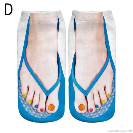 

3D Pattern Flip Flop Socks Funny Summer Design Stocking Fillers Gifts Novelty
