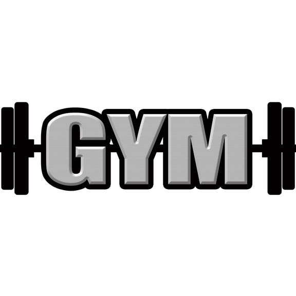 24" GYM DECAL sticker gymnasium workout health club exercise weights
