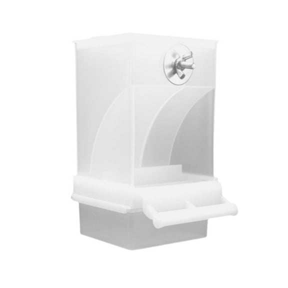 Auto Bird Feeder Cup No Mess Bowl Cage Automatic Feeding Parrot Canary E7N3