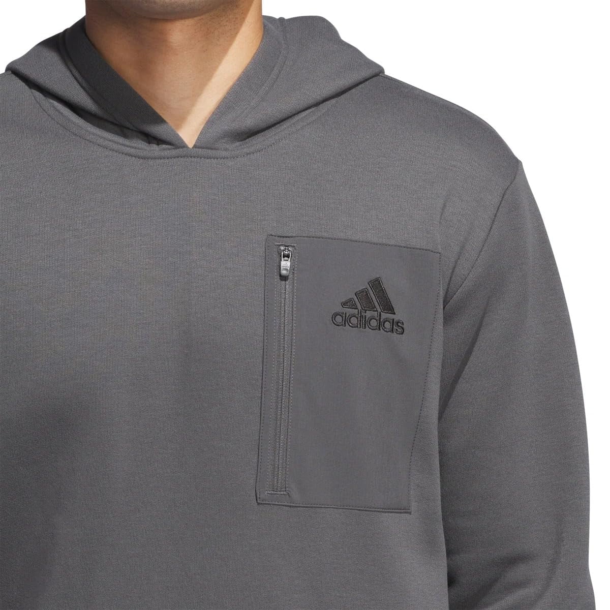 adidas Men�s Regular Fit Kangaroo Pockets Hoodie - Gray (Gresix), Small