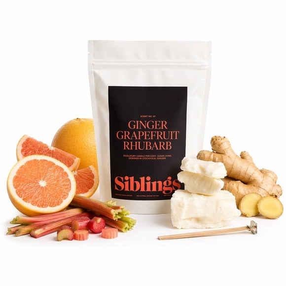 Kit de recarga para velas Sib-lings Jengibre, pomelo rosa y ruibarbo