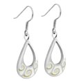 thumbnail image 5 of AeraVida Traditional Teardrop Shiva Shell Inlay Sterling Silver Dangle Earrings, 5 of 5