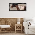 thumbnail image 3 of Stupell Industries Dashing Brown Horse Animals Painting Black Floater Framed Canvas Art Print Wall Art, 31 x 14, 3 of 10