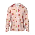 thumbnail image 2 of Lsque Strawberries UPF 50+ Lightweight Sun Protection Men's Women's Long Sleeve Shirt, Hoodie Performance -3X-Large, 2 of 9