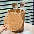 thumbnail image 6 of Worgeous Wicker Trash Can Cover Brown Plastic 1Pack for Living Room, 6 of 8