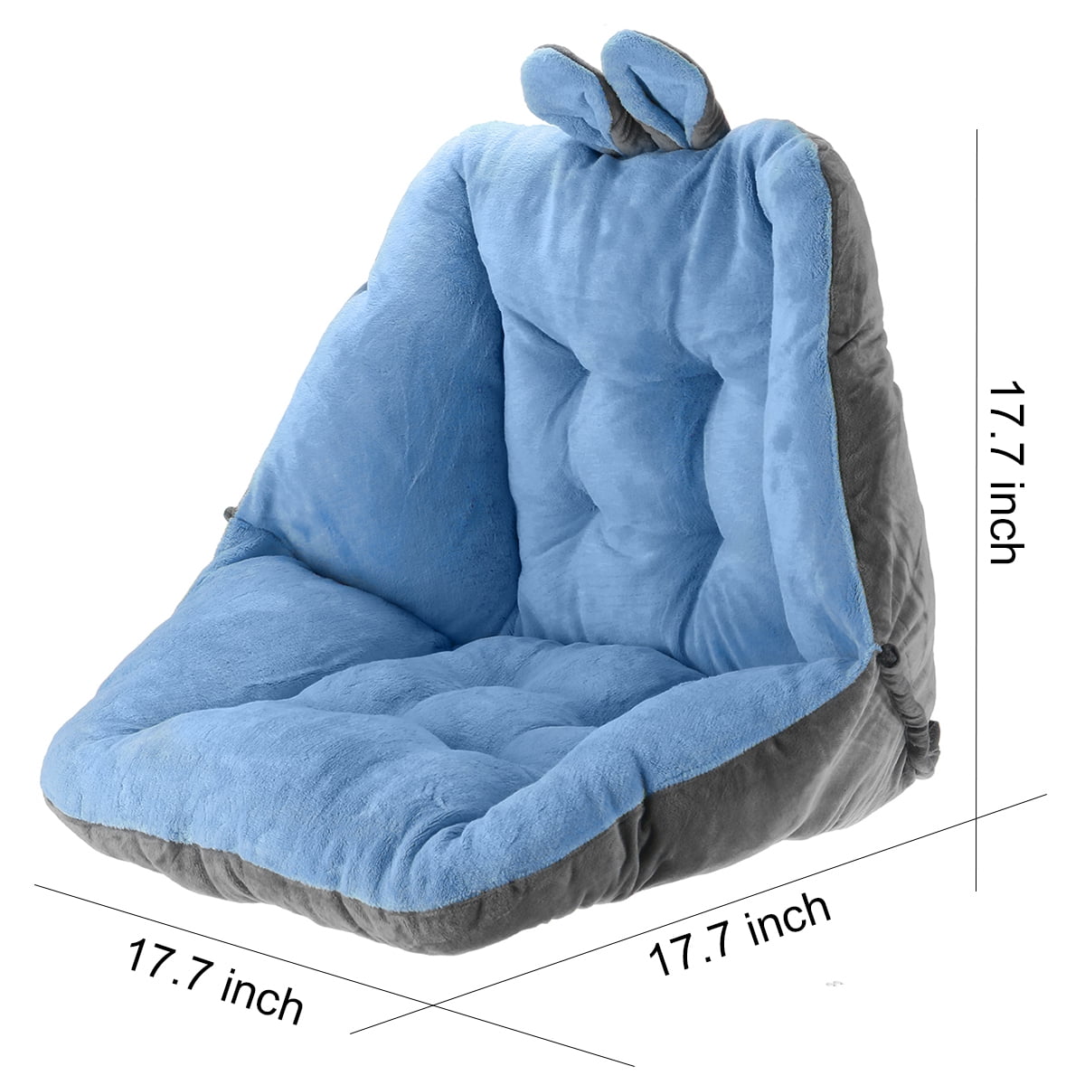 Comfortable Semi-enclosed Single Seat Cushion Office Sciatica Conjoined  Waist Guard Shell Rabbit Ear Chair Cushion with Backrest