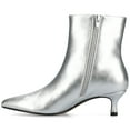 thumbnail image 2 of Journee Womens Arely Pointed Toe Kitten Heel Ankle Booties, Widths Available, 2 of 10