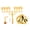 Gold, variant on M Buder 9 Branches Alloy Candelabra Vintage Decorative Candle Holder Stand for Weddings, Parties and Home Decor, 11.61 inches / 29.5 cm, Silver Color Edition