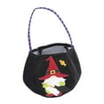 thumbnail image 4 of Bolsa de dulces de Halloween con forma de calabaza, multiusos, 22 x 18 cm, plegable, de tela negro, 4 of 9