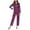 Purple, variant on gakvbuo Plus Size Silk Satin Pajamas For Womens 2-Piece Sleepwear Suit Long Sleeve Pants Loungewear Button-Down Pajamas Sets Homewear