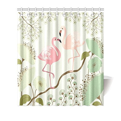 MYPOP Animal Flamingos Decor, Beautiful Blossom Floral with Pair of