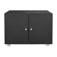 thumbnail image 4 of Modern Black Filing Cabinet with 360掳 Lockable Casters & Adjustable Shelf - Perfect for Office/Workspace (Assembly Required), 4 of 8