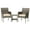 Khaki, variant on 3 Piece Outdoor Furniture Set Patio Gray Wicker Chairs Furniture Bistro Conversation Set 2 Rattan Chairs with Khaki Cushions and Glass Coffee Table for Porch Lawn Garden Balcony Backyard