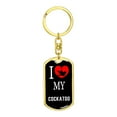 thumbnail image 4 of Cockatoo Bird Lover Keyring Keychain Stainless Steel or 18k Gold, 4 of 10