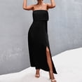 thumbnail image 4 of SMihono Robe d'Été pour Femmes Grande Taille Mode Femmes Été Robe Maxi à Épaules Dénudées Boho Décontractée Ample Longue Robe, 4 of 6