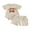 Apricot, variant on BemeyourBBs Newborn Baby Girls Little Sister Outfits Waffle Knit Little Sis Letters Letters Embroidery Short Sleeve Romper with Pockets Shorts Set 2Pcs Infant Baby Girl Summer Clothes