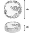 thumbnail image 1 of FMSHPON Mermaid Set of 8 Round Coaster for Drinks, Absorbent Ceramic Stone Coasters Cup Mat with Cork Base for Home Kitchen Room Coffee Table Bar Decor, 1 of 5