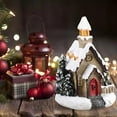 thumbnail image 3 of Bearachild Resin Christmas Scene Snow House LED Decoration Desktop Village Set Kits de decoración para fiestas tipo C, 3 of 6