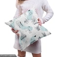 thumbnail image 5 of Ambesonne Tropical Leaf Fabric by the Yard Upholstery, House Leaves Print, 3 Yards, Pale Blue Dark Grey and White, 5 of 5