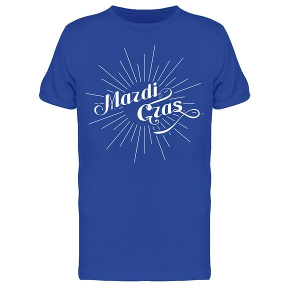 Mardi Gras In Cursive With Rays T-Shirt Men -Image by Shutterstock, Male Small