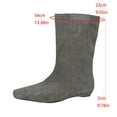 thumbnail image 4 of Dasayo Pointed Toe Women Booties Wide Width Mid-Calf Gray Light Weight Soft Comfort Low Heel Boots Ladies Shoes 39, 4 of 9