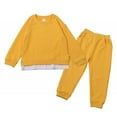 thumbnail image 3 of XBASW Baby Toddler Boys Girls Spring Fall Sweatshirt Sweatpants Two Piece Set Solid Color Long-Sleeved Sweater Sweatsuit Outfit for 6M -5T, 3 of 8