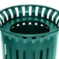 thumbnail image 6 of Flash Furniture Commercial Grade Green Outdoor Round Slatted Steel 37 Gallon Trash Can with Removable Inner Bin, 6 of 13
