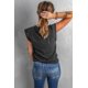 thumbnail image 1 of ABPHQTO Camiseta gris de manga corta con estampado de letras Cowboys&Beer para mujer, 1 of 5