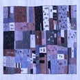 thumbnail image 1 of Ahgly Company Indoor Square Abstract Blue Contemporary Area Rugs, 5' Square, 1 of 4