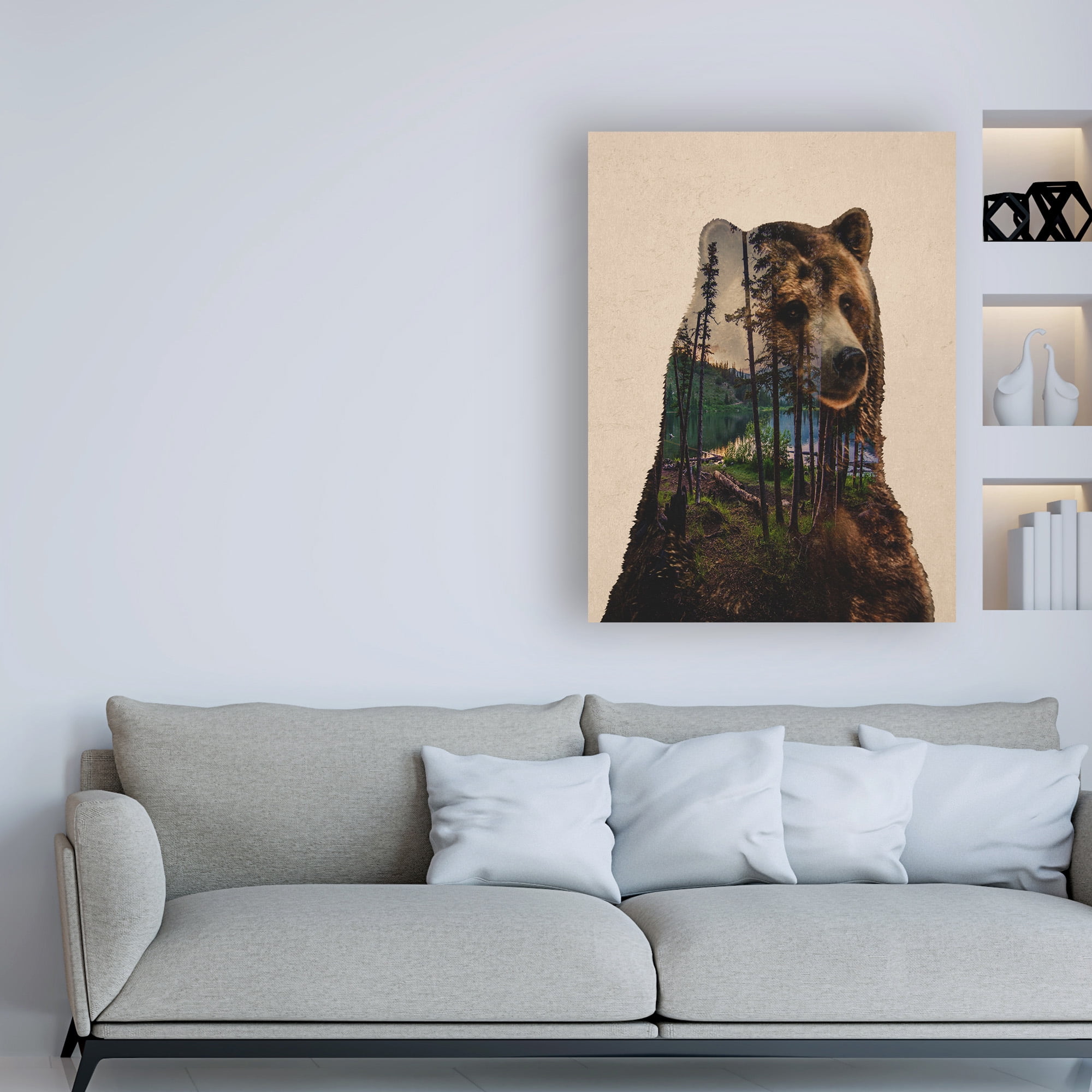 Trademark Fine Art 'Bear Lake' Canvas Art by Davies Babies