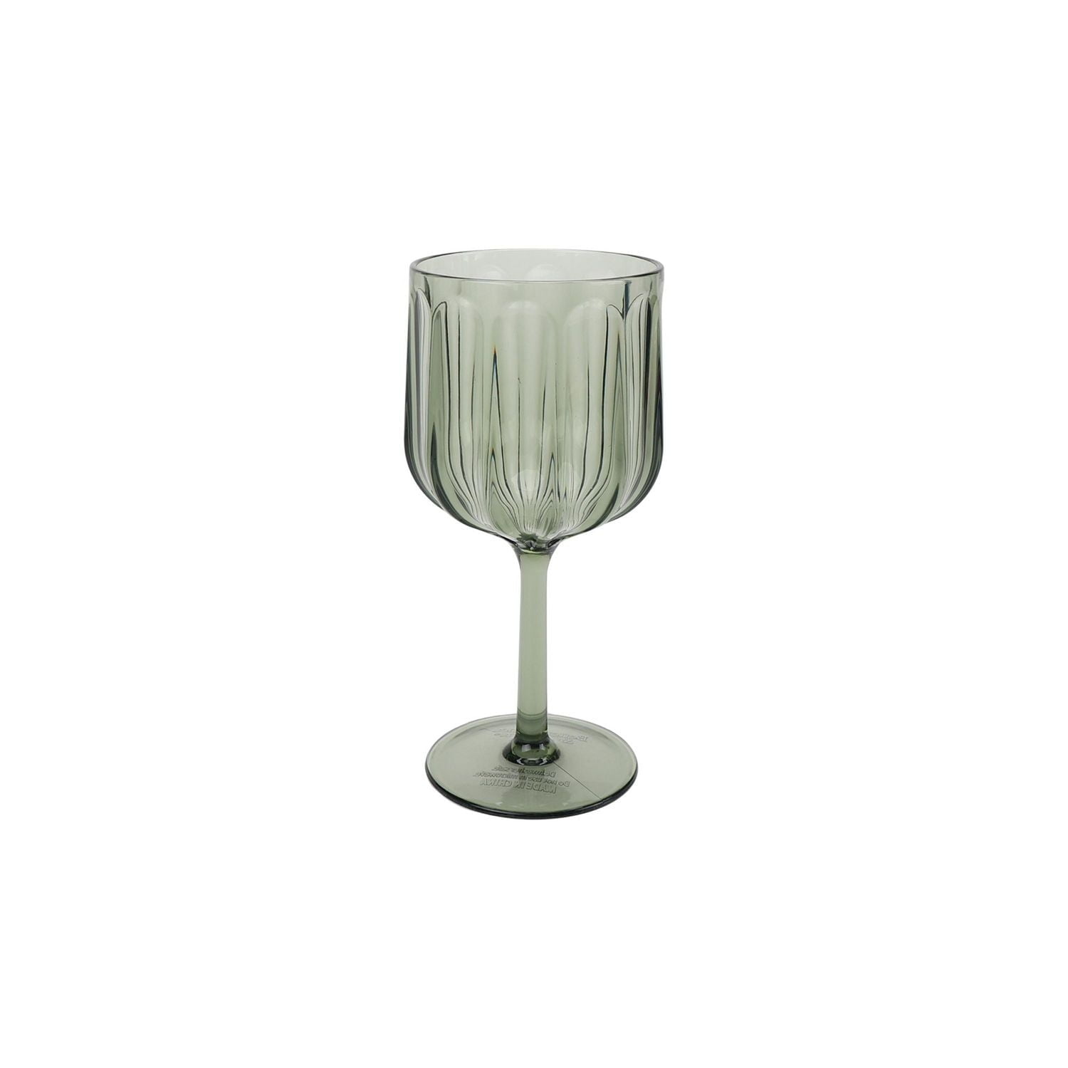 Better homes & Gardens Tritan Plastic Wine Glass Green Set, 17oz 4pc