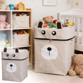 thumbnail image 1 of Storage Bag Cartoon Fabric Storage Basket with Support Frame Waterproof Foldable Laundry Bag for Clothes Toys and Quilts Large Capacity(1Pc) by JASKFLY, 1 of 9