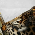 thumbnail image 4 of Ambesonne Leopard Fleece Throw Blanket Farmhouse Sunflowers Rustic 70"x90" Earth Yellow and Caramel, 4 of 5