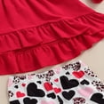 thumbnail image 4 of MesaSe Toddler Baby Girls Spring Princess Flare Pants Set O-Neck Ruffles Tops + Bell Bottom Pants Headband, 4 of 6