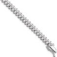 thumbnail image 1 of Sterling Silver Shimmer Rhodium-Plated Cz 131 Stone 7 Inch Bracelet(Length 7) - Jbsp, 1 of 5